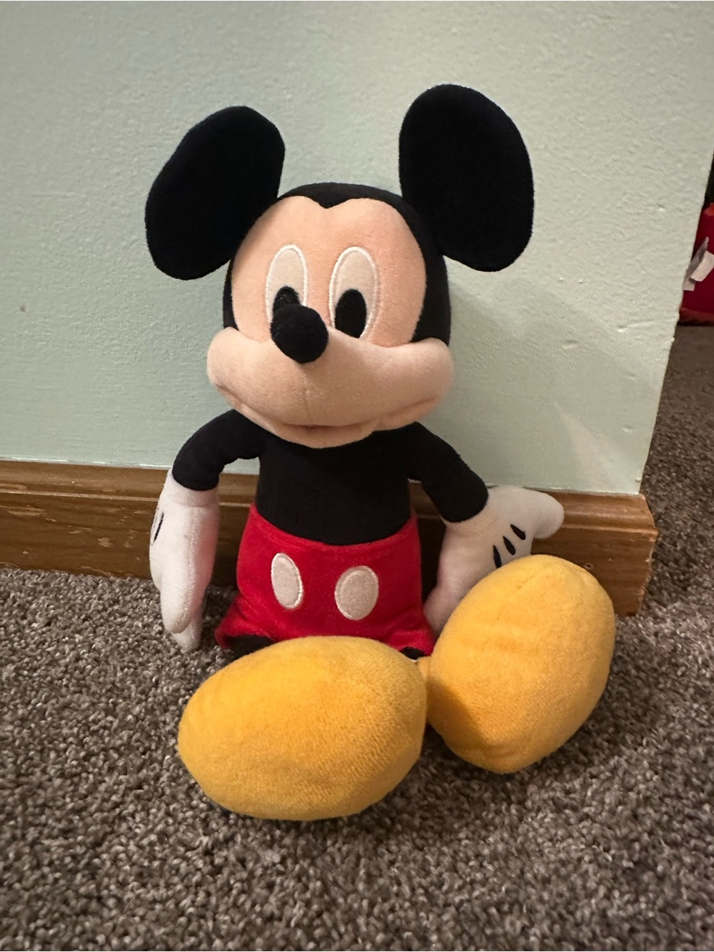 Disney Mickey Mouse Plush - Black, Red, Yellow, White